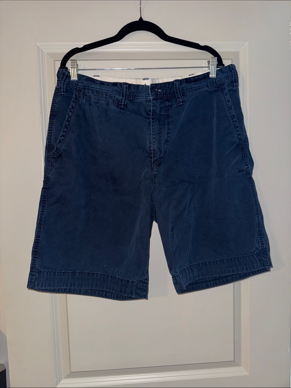 Polo by Ralph Lauren Navy Flat-Front Cotton Shorts